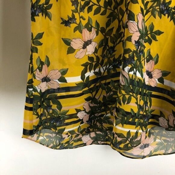 CAbi Yellow and Green Floral Blouse - Picture 9 of 14